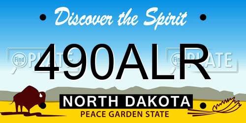 490ALR North Dakota License Plate