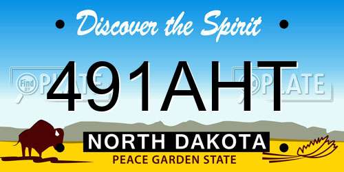 491AHT North Dakota License Plate