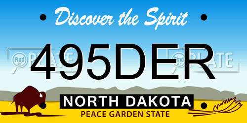495DER North Dakota License Plate