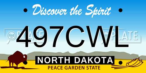 497CWL North Dakota License Plate