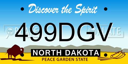 499DGV North Dakota License Plate