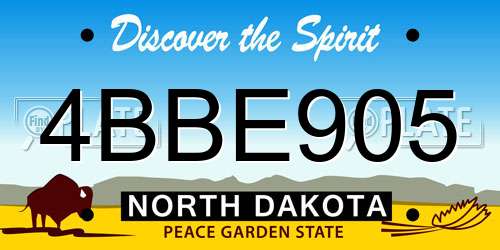 4BBE905 North Dakota License Plate