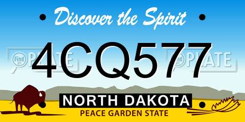 4CQ577 North Dakota License Plate
