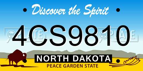 4CS9810 North Dakota License Plate