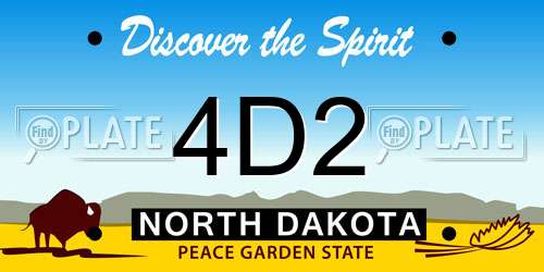4D2 North Dakota License Plate