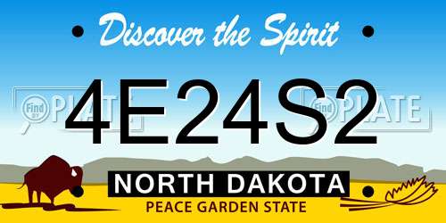 4E24S2 North Dakota License Plate