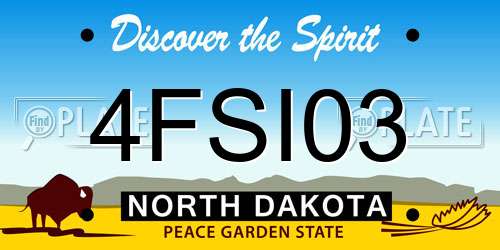 4FSI03 North Dakota License Plate