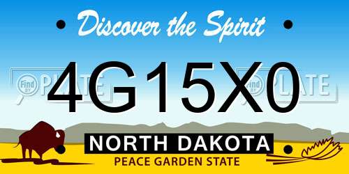 4G15X0 North Dakota License Plate