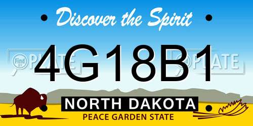 4G18B1 North Dakota License Plate