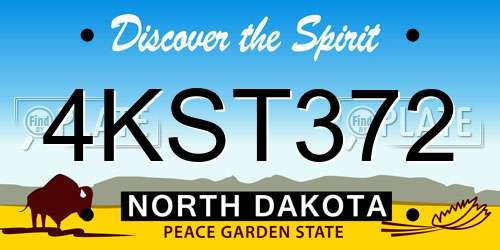 4KST372 North Dakota License Plate