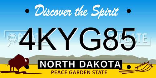 4KYG85 North Dakota License Plate