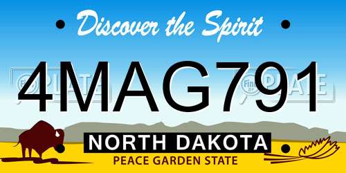 4MAG791 North Dakota License Plate