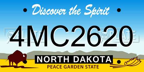 4MC2620 North Dakota License Plate