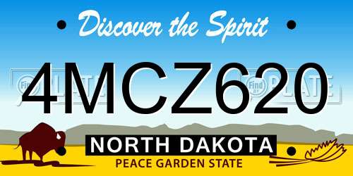 4MCZ620 North Dakota License Plate