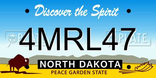 4MRL47 North Dakota License Plate