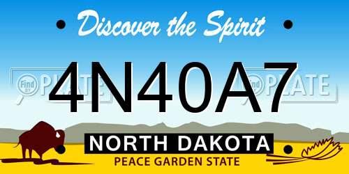 4N40A7 North Dakota License Plate