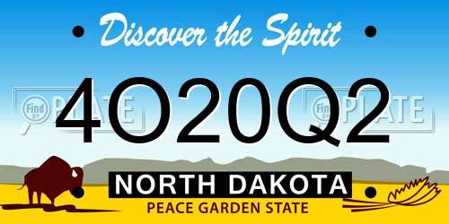 4O20Q2 North Dakota License Plate