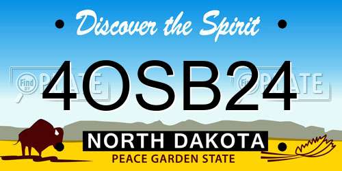 4OSB24 North Dakota License Plate