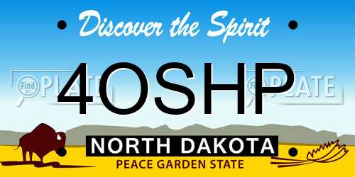 4OSHP North Dakota License Plate