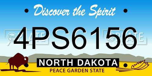 4PS6156 North Dakota License Plate
