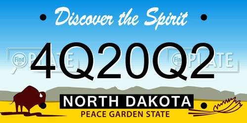 4Q20Q2 North Dakota License Plate