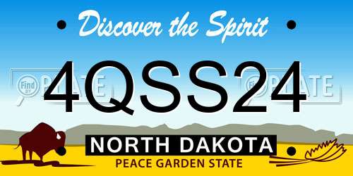 4QSS24 North Dakota License Plate