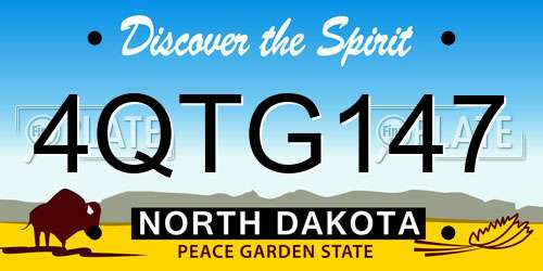 4QTG147 North Dakota License Plate