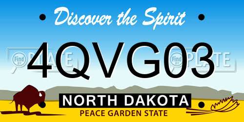 4QVG03 North Dakota License Plate