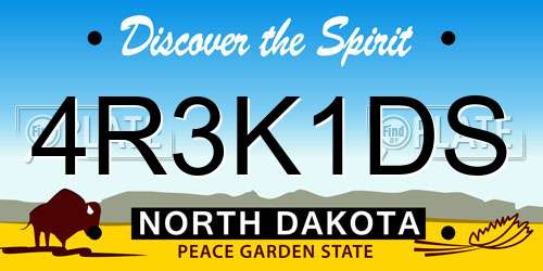 4R3K1DS North Dakota License Plate