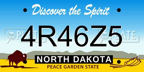 4R46Z5 North Dakota License Plate