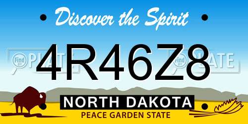 4R46Z8 North Dakota License Plate
