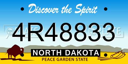 4R48833 North Dakota License Plate