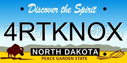 4RTKNOX North Dakota License Plate