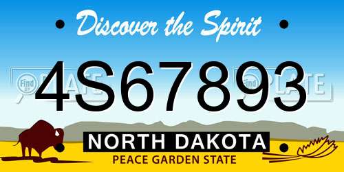 4S67893 North Dakota License Plate