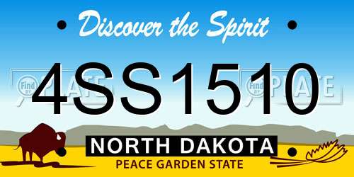 4SS1510 North Dakota License Plate