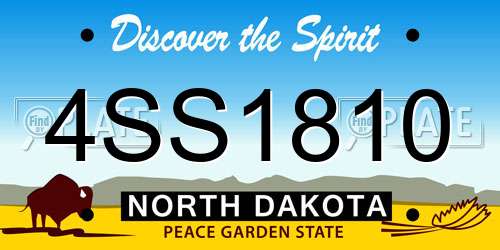 4SS1810 North Dakota License Plate
