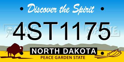 4ST1175 North Dakota License Plate