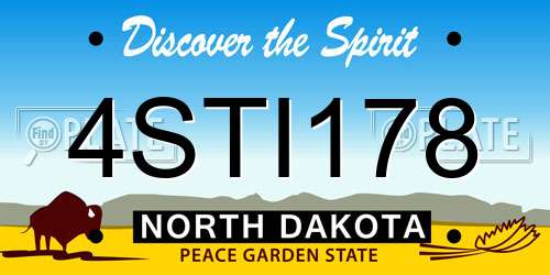 4STI178 North Dakota License Plate