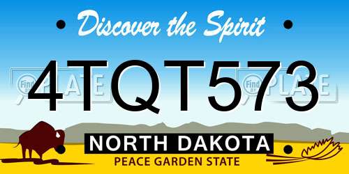 4TQT573 North Dakota License Plate