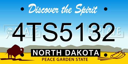 4TS5132 North Dakota License Plate
