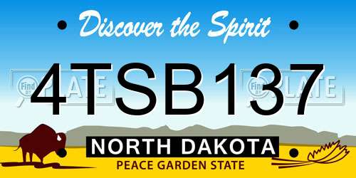 4TSB137 North Dakota License Plate