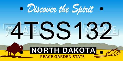 4TSS132 North Dakota License Plate