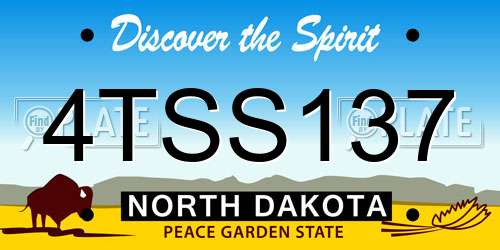 4TSS137 North Dakota License Plate