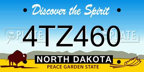 4TZ460 North Dakota License Plate