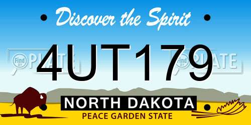 4UT179 North Dakota License Plate