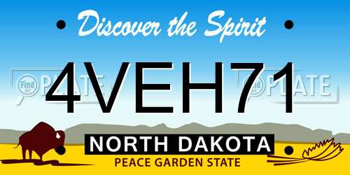 4VEH71 North Dakota License Plate