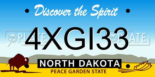 4XGI33 North Dakota License Plate