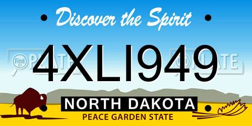4XLI949 North Dakota License Plate
