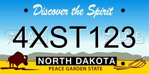 4XST123 North Dakota License Plate