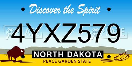 4YXZ579 North Dakota License Plate